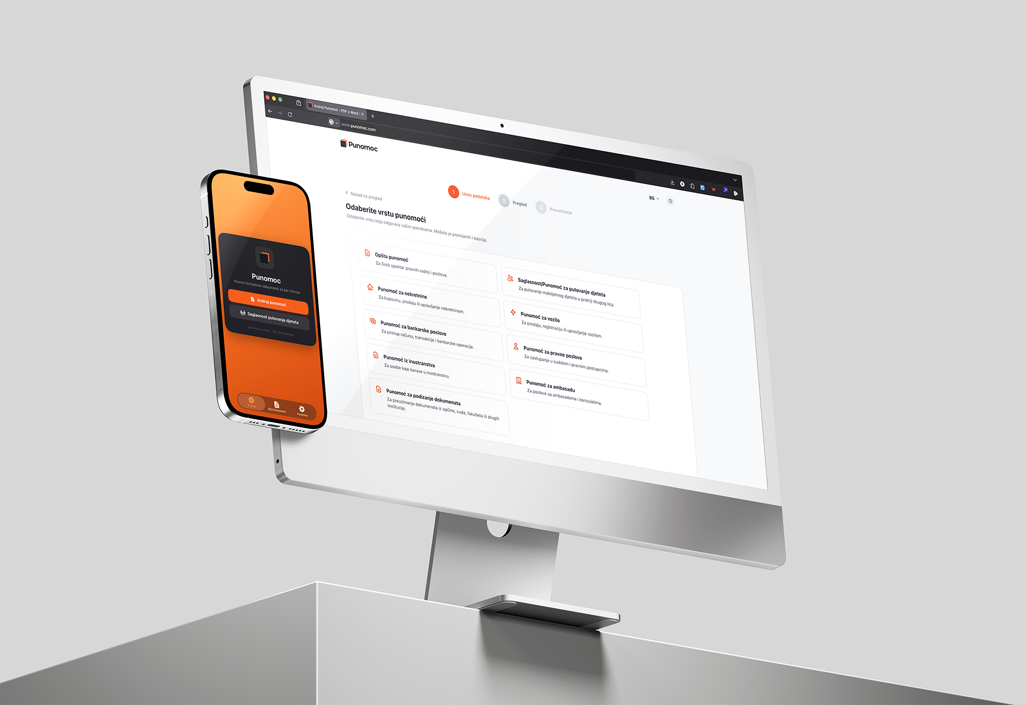 Punomoc.com na iPhoneu i iMacu